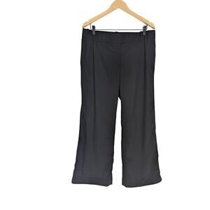 J. Crew Black Wool Blend Bootcut Dress Pant